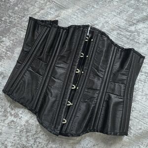 FREE SHIPPING! Black Satin Underbust Corset